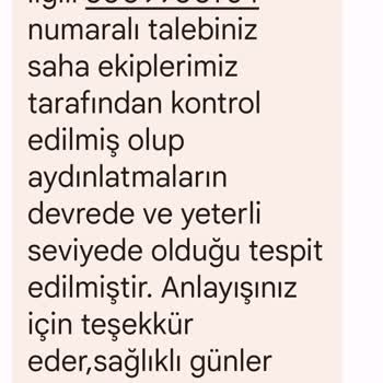 Alo 186 Yanmayan Sokak Lambası