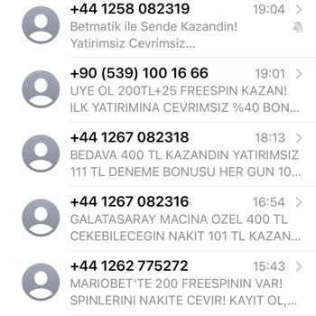 Vodafone Bahis Mesajları Geliyor Sürekli