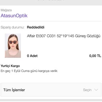 N11 Siparişim İptal Edildi