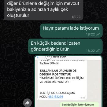 No:11 Butik Para İadesi Yapmıyor