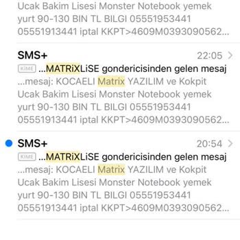 Matrix Yazılım SMS İle Rahatsızlık