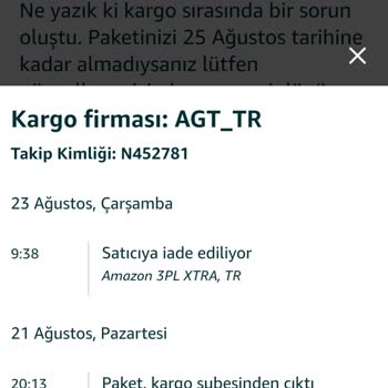 AGT Kurye (aynigunteslim.com) Bölge Dışı Bodrum Konacık