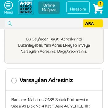 A101 İnternet Alışverişinde Yaşanan Haksızlık