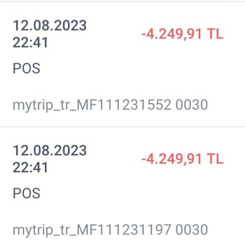 Mytrip Aynı Biletin Onaysız 2 Kere Çekilmesi, Müşteri Hizmetleri Sorunu!