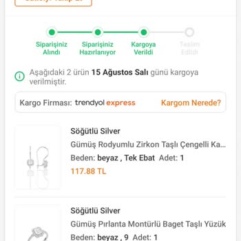 Trendyol Ekspres Kargom 9 Gündür Yolda