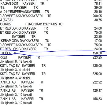Yapı Kredi Bankası Kredi Kartı Aidatı 404,5 TL Fahiş Ücret Alması