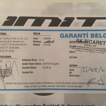 Ümit Bisiklet Yeni Bisikletin Kırılan Koltuğu