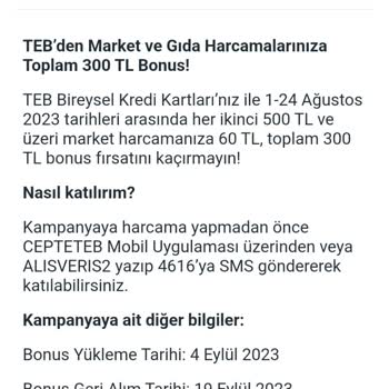 TEB Bonus Kampanyası Mağduriyet Yasatıyor