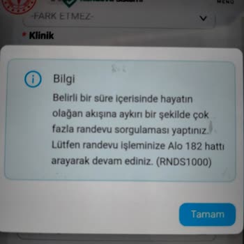 MHRS Den Randevu Alamıyorum 182 Ye Yönlendiriyor