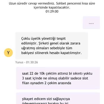 Onwin Çoklu Üyelik Mazeretiyle Hesabımı Kapattı