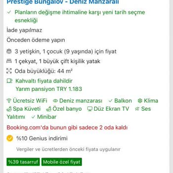 Booking.com Aynı Üyelikle 2 Farklı Fiyat