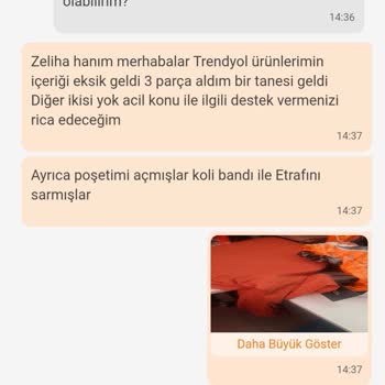 Trendyol Eksik Ve Kusurlu Ürün