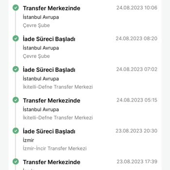 Trendyol Express Kargom Dağıtıma Çıkarılmadan İade Süreci Başlatıldı