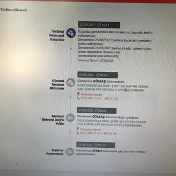 MNG Gölbaşı Şube Adrese Gelmediği Halde Ürün Teslim Edilemedi Diyor