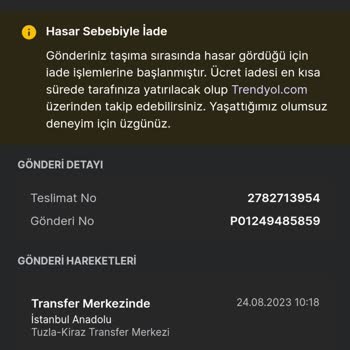Trendyol Yavaş Gerçekleşen İade-değişim İşlemleri