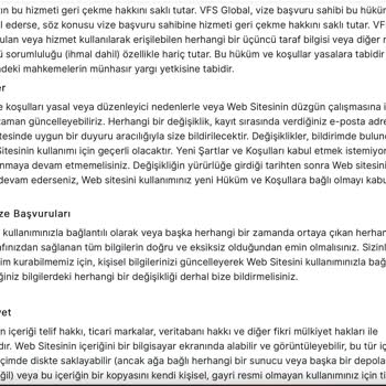 VFS Global'in Randevu Ücreti İadesi Saçmalığı