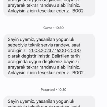 Digiturk Teknik Servisinden Gelen Kurulum Ertelenmesi Mesajları