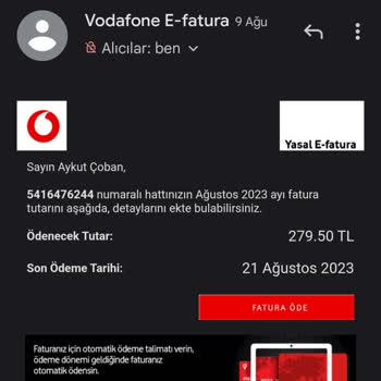 Vodafone Sinyal Alınmayan Hatta Fatura Çıkardı