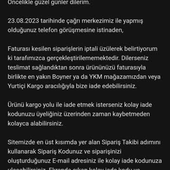 Boyner İptal Olan Ürünler Kafasına Göre Gönderiyor
