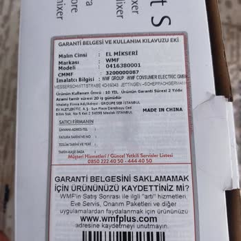 WMF Sıfır Yerine Teşhir Ürün Gönderiyor