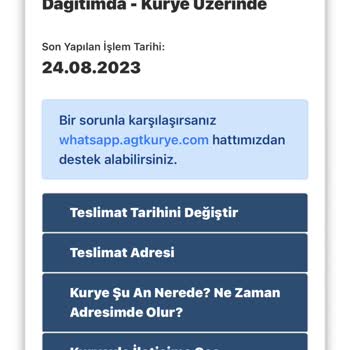 AGT Kurye (aynigunteslim.com) Dağıtım Sorunu