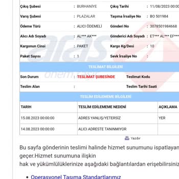 İstanbul Levent Plazalar Şubesi Aras Kargo