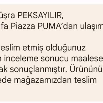 Puma Hatalı Ürünün Arkasında Durun