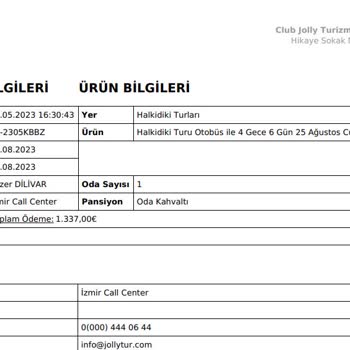 Jolly Tur İptal Sigortasını Tanımıyor.
