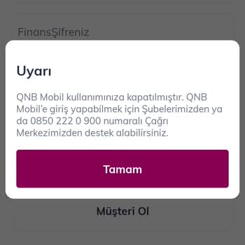 QNB Finansbank Banka Kartı Kısıtlanması