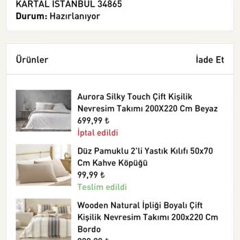 English Home Ürün İndirimli Fiyatta Alınca Ürün Yok Diye İade Edilmesi