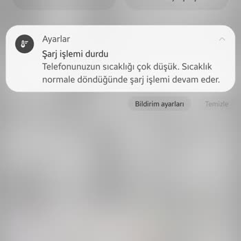 Samsung Sıcaklık Düşük Olduğu İçin Şarj Almıyor