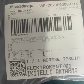 Dataservis Bilgisayar Uymayan Cihazı Geri Göndermeme Rağmen Hala Geri Ödeme Yapmadılar.