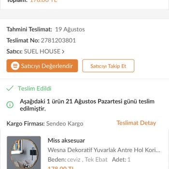 Sendeo Kargo Teslim Edilmeyen Ürün Teslim Edilmiş Gözüküyor