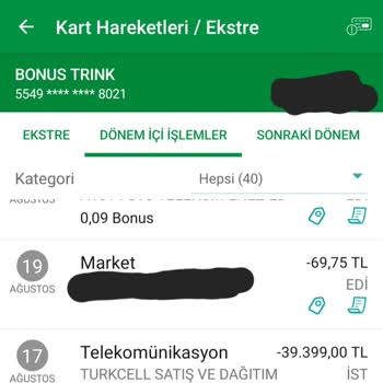 Turkcell Satış Ve Dağıtım A. Ş. Kredi Kartımdan Bilgim Dışında Harcama