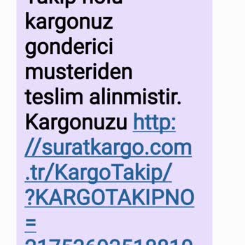 Sürat Kargo Ürünümü Teslim Etmedi Hala Şubede Bekletiliyor