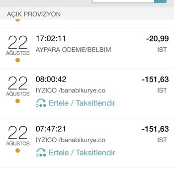 BanaBiKurye Fazladan Para Çekildi