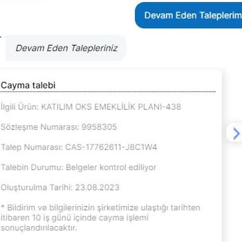 Anadolu Hayat Emeklilik BES Otomatik Katılım Sistemi Cayma İşleminin Yapılmaması