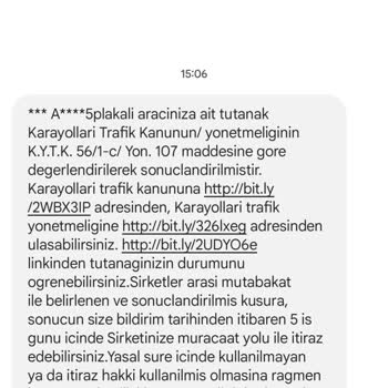 Sigorta Bilgi ve Gözetim Merkezi Yanlış Kişiye Atılmış Mesaj