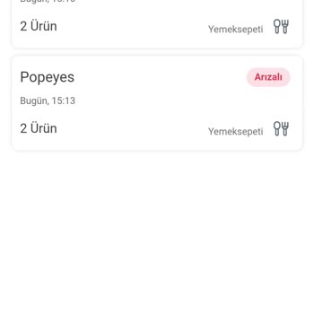 Yemeksepeti Arızalı Sipariş Ödeme Alınması