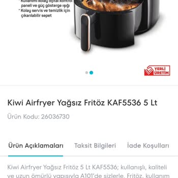 A101 Görselden Farklı Ürün Gönderilip İade Alınmaması!