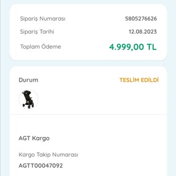 AGT Kargo Siparişimi Kaybetti Ebebek İademi Yapmıyor