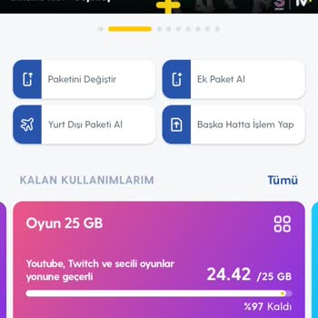 Turkcell Oyun 25 Paketimi Kullanamıyorum