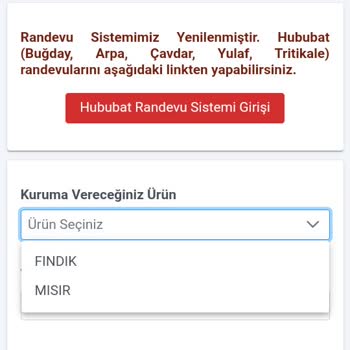 Erzurum Horasan TMO Buğday Satışı İçin Randevu İstiyorum