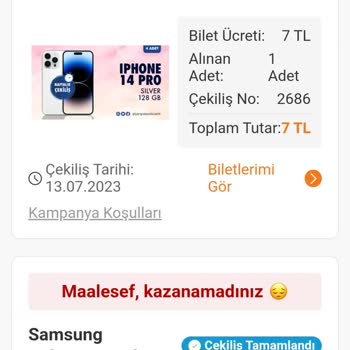 Trendyol Şanslı Çekiliş Şikayet