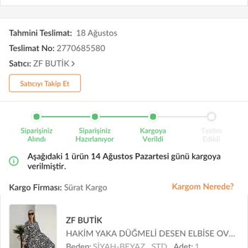 ZF Boutique Trendyol'da Butik Elinde Olamayan Ürünü Satışını Yaptı Para İadesi
