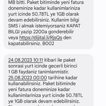Turkcell Günlük 1 GB Ek İnternet