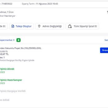 14 Gündür Gönderilmeyen Siparişi İptal Etmeyen Pazarama