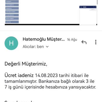 Hatemoğlu Giyim Para İadesi Yapılmadı