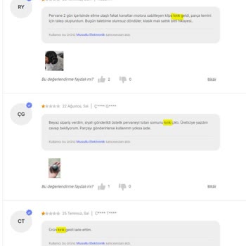 Raks Kırık Parçalı Gönderilen Ürün Sorununu Umursamıyor.