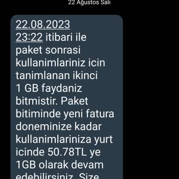 Turkcell'in Sorgu Sualsiz Hattıma Paket Tanımlaması